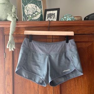 Patagonia blue/grey running shorts